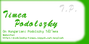 timea podolszky business card